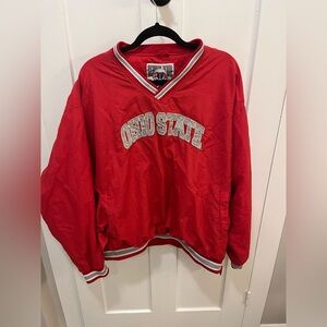 Genuine Stuff Collegiate Vintage Ohio State University OSU Windbreaker pullover